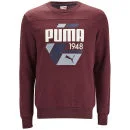 Puma Men's Fun Logo Crew Neck Sweatshirt - Biking Red