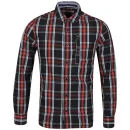 Ringspun Men's Raskal Checked Shirt - Red/Navy