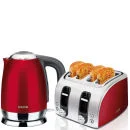 AEG Stainless Steel Toaster and Kettle Bundle - Red Image 1