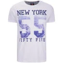 55 Soul Men's Utopia Photographic Number Print T-Shirt - White