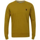 Brave Soul Men's Pride Crew Neck Sweatshirt - Mustard Marl