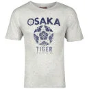 Osaka Men's Striped Print T-Shirt - Oatmeal