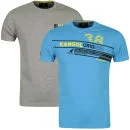 Kangol Men's Minister and Flip 2 Pack T-shirts - Turquoise/Grey