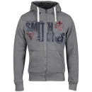 Smith & Jones Men's Malachi Fur Lined Hooded Sweatshirt - Mid Grey Marl