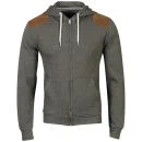 Brave Soul Men's Brutus Zip Through Sweatshirt - Light Khaki