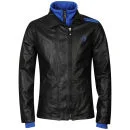 Sergio Tacchini Men's Leather Look Jacket 101 Jacket - Black/Dark Blue - S - Black/Dark Blue Image 1