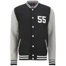 55 Soul Men's Manning Baseball Jacket - Black/Grey