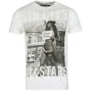 Ringspun Men's Photo Print T shirt Sincity - White