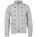 Brave Soul Men's Tobias Military Jacket - Light Grey