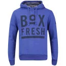 Boxfresh Men's Hagro Graphic Print Hoody - Blue Marl Fleck