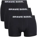Brave Soul Men's 3-Pack Boxers - Black