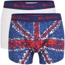 Ben Sherman Men's 2-Pack Union Jack Boxer - Multi/White
