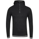 Brave Soul Men's Gavara Knitted Hooded Jumper - Charcoal
