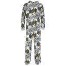 Homer Simpson Men's Lazy Printed Onesie - Black