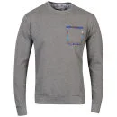 D-Code Men's Luke Aztec Crew Neck Sweatshirt - Mid Grey Marl