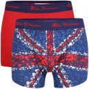 Ben Sherman Men's 2-Pack Union Jack Boxer - Multi/Red