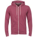 Brave Soul Men's Adrian Zip Through Hoody - Wine Marl