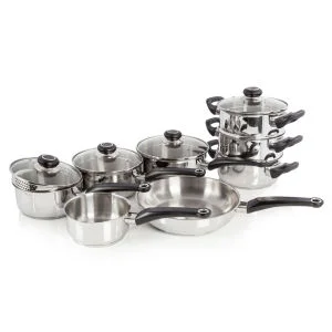Morphy Richards 970001 8 Piece Pan Set - Stainless Steel Image 1