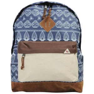 Bellfield Men's Javi All Over Batik Print Backpack - Pacific Blue Image 1