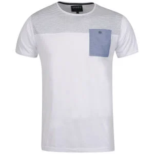 Osaka Men's Striped T-Shirt - White/Sky