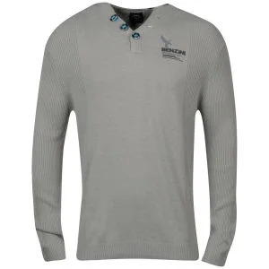 Benzini Men's Sonic Hooded Knit - Grey Marl