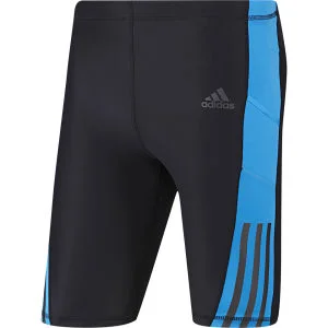 adidas Men's Supernova Short Tights - Black/Solar Blue - S - Black/Solar Blue Image 1