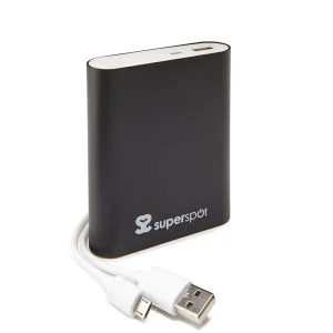 Superspot 10400 MAH Universal Portable Charger Power Bank - Black