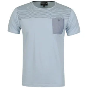 Osaka Men's Striped T-Shirt - Sky/White