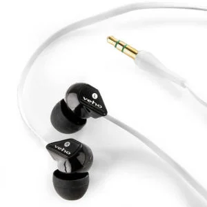 Veho 360 Stereo Noise Isolating Earphones - White/Black