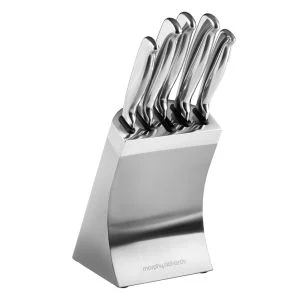 Morphy Richards 46295 Accents 5 Piece Knife Block Set - Stainless Steel Image 1