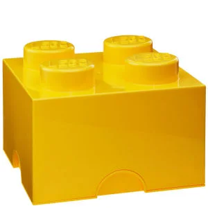 LEGO Storage Brick 4 - Yellow Image 1