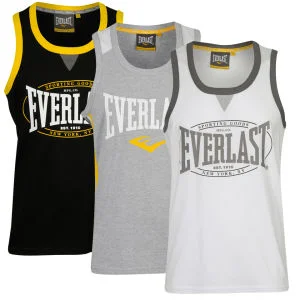 Everlast Men's 3-Pack Vest - Black and White/Grey Marl