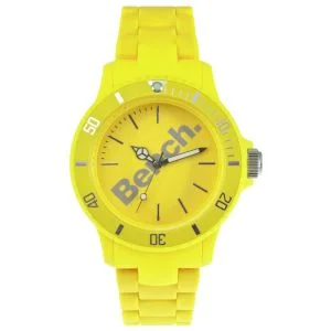 Bench Women's Plastic Yellow Bracelet Strap Watch