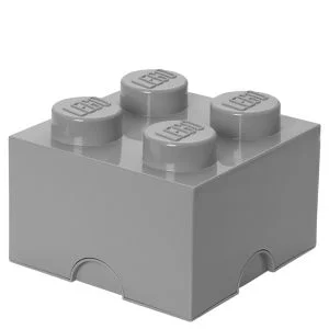 LEGO Storage Brick Box 4 - Medium Stone Grey Image 1