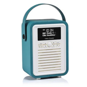 View Quest Retro Mini Bluetooth DAB+ Radio - Teal