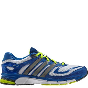 adidas Men's Response Cushion 22 Running Shoe - White/Tech Silver Met/Blue Beauty - 6 - White/Tech Silver Met/Blue Beauty Image 1