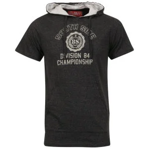 Brave Soul Men's Hooded T-Shirt - Charcoal