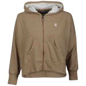 Soul Cal Women's Batwing Hooded Zip - Golden Tan