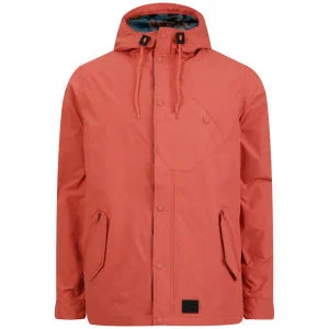 Boxfresh Men's Bietal Jacket with Aztec Lined Hood - Aurora Red