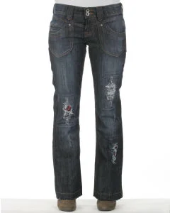 Next Petite Women's Distress Bootcut Jeans - Denim - 6 - Denim Image 1