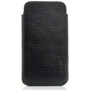 Knomo Black Leather iPhone 4 Slim Case