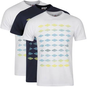 Umbro Men's 3-Pack T-Shirts - White / White / Dark Navy