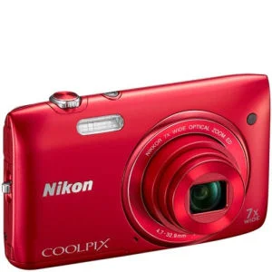 Nikon Coolpix S3400 - Red ( 20.48 MP,7 x Optical Zoom,2.7 Inch LCD ) - Grade A Refurb Image 1