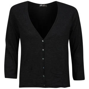 Brave Soul Women's Buttoned Cardigan - Black