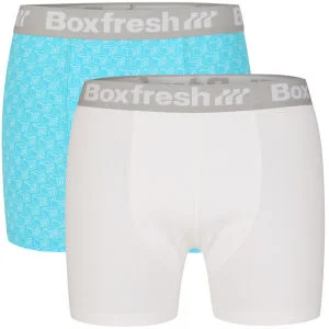 Boxfresh Men's Two Pack Boxers - Blue/White