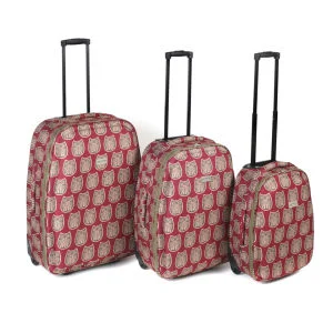 Constellation 4 Piece Luggage Set with Owl Print Design Image 1