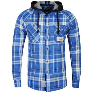Brave Soul Men's Vatican Hooded Shirt - Navy