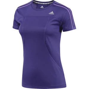 adidas Women's Response Short Sleeve T-Shirt - Blast Purple/Ray Purple