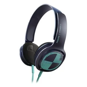 Philips SHO3300 O'Neill Cruz Headband Headphones - Black/Mint