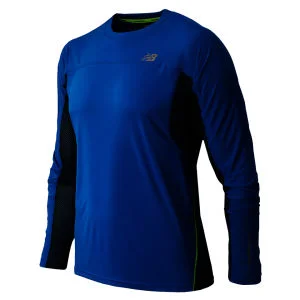 New Balance Men's Running Impact Ice Long Sleeve T-Shirt - Laser Blue/Petrol - S - Laser Blue/Petrol Image 1